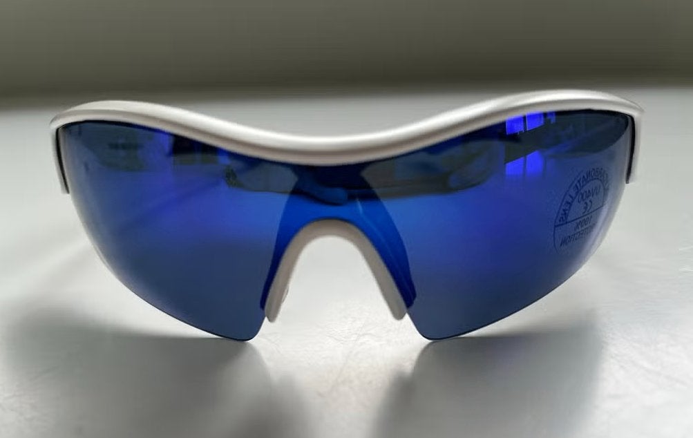 Trivio Zonnebril Wit met Blauwe Glazen en Extra Lenzen, Overige merken, Zonnebril, Nusterweg 107 6136KT Sittard Nederland, Wit