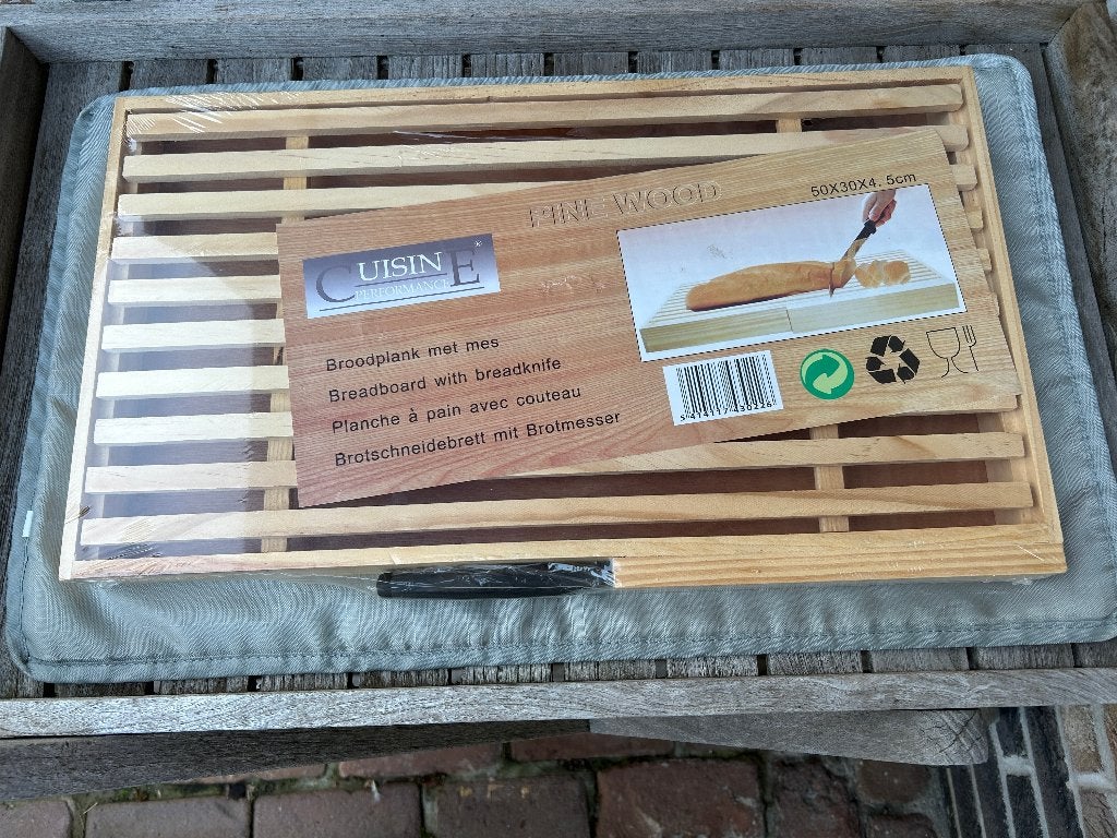 NIEUWE BROODPLANK MET MES "CUISINE", Ophalen of Verzenden, Nieuw