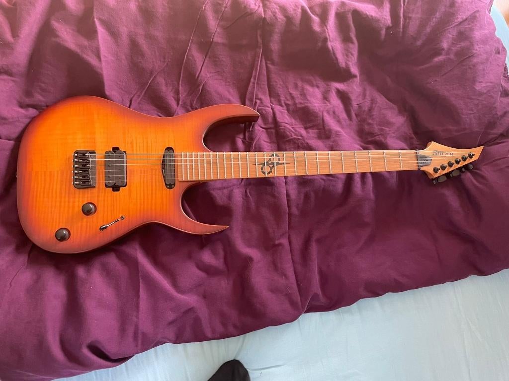 Guitare Solar SB1.6HFSB Sunburst – état mint, Ophalen, Zo goed als nieuw, Solid body, Overige merken