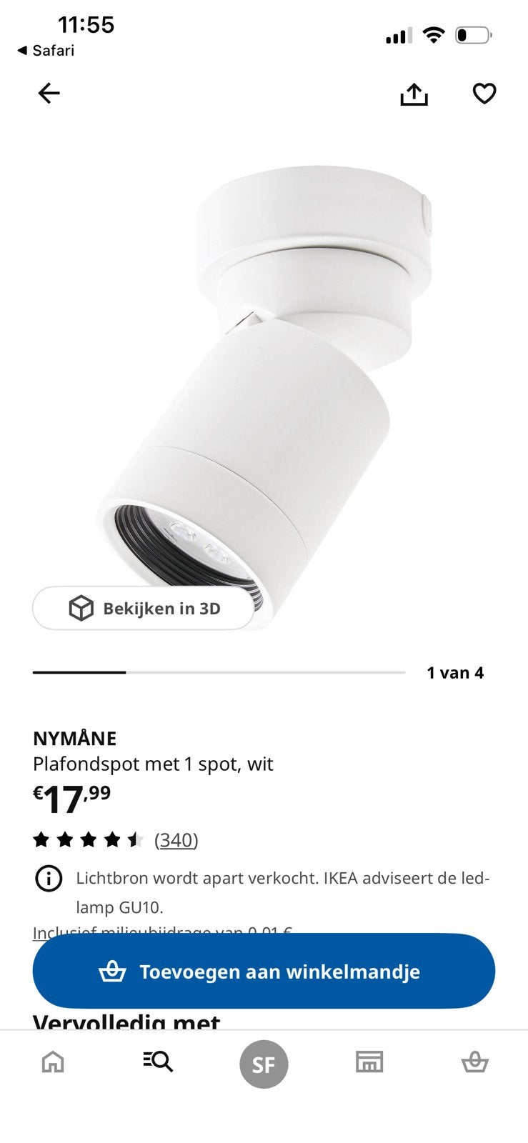 2 ikea spots, Enlèvement, Comme neuf, IKEA