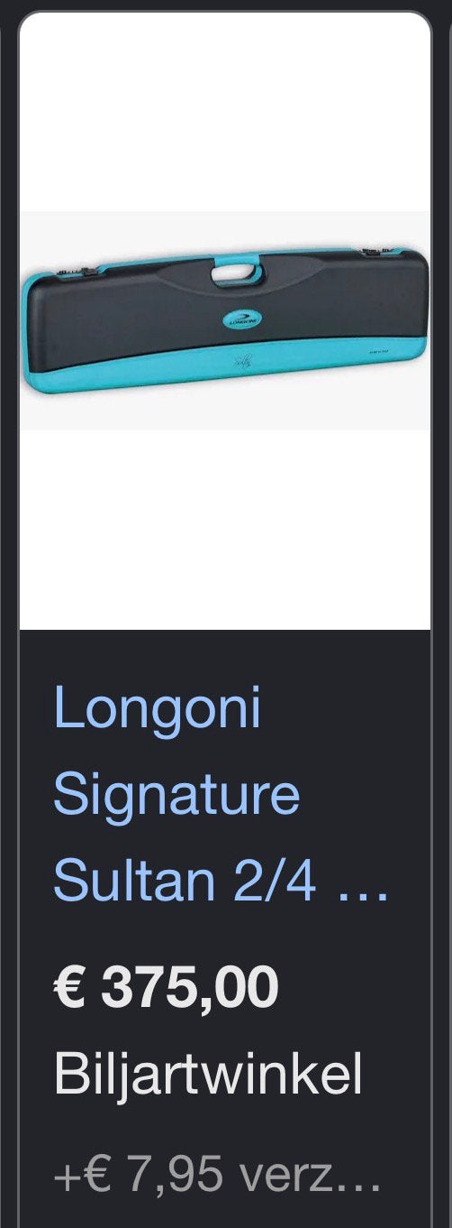 Origineel Longoni koffer, Ophalen, Gebruikt, Biljarttafel