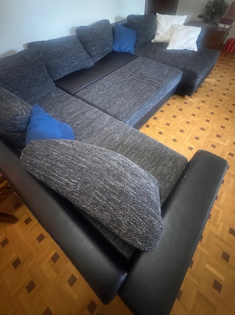 Grand canapé panoramique en U – 120 € – À vendre rapidement, Maison & Meubles, 150 cm ou plus, Quatre personnes ou plus, Enlèvement