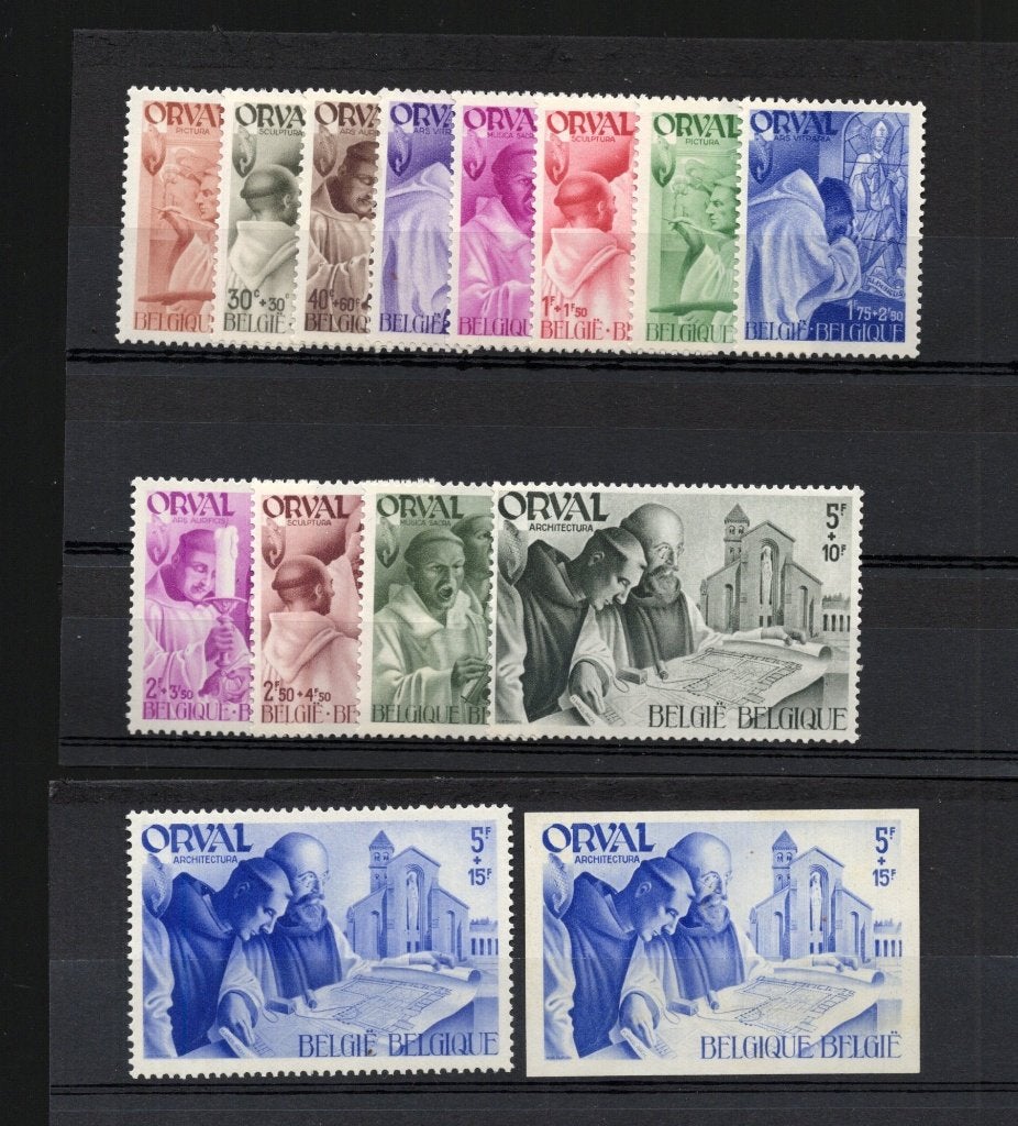 Belgique 4 ème Orval, série,blocs, timbres des blocs MNH XX, Envoi, Non oblitéré, Neuf