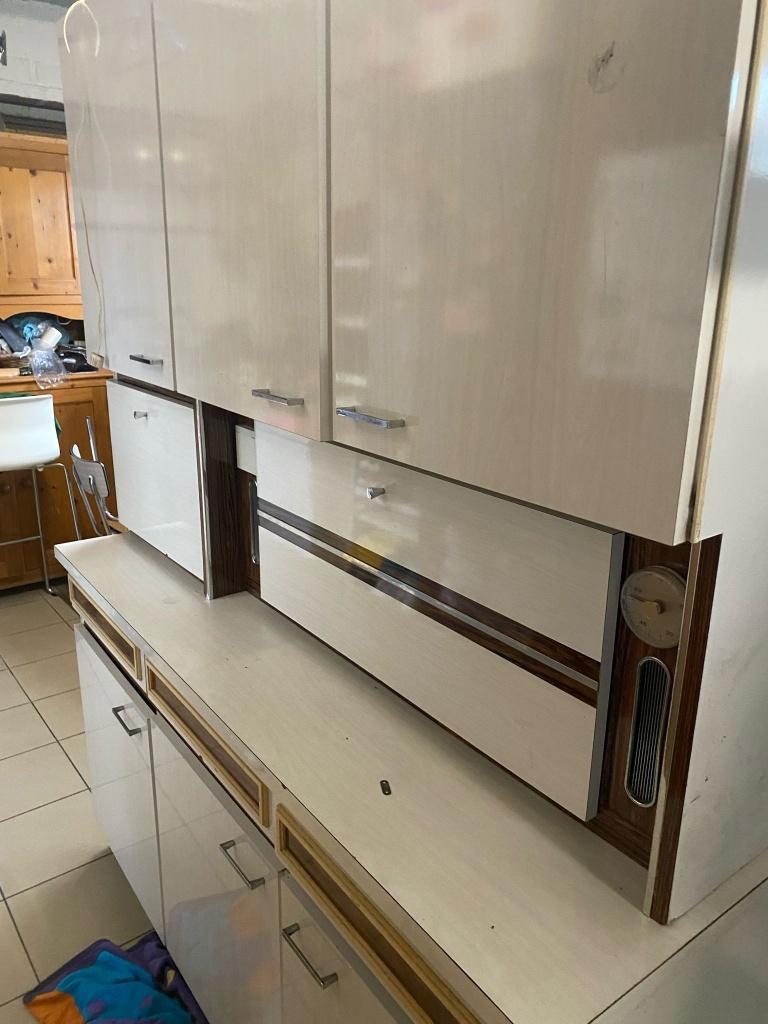 Vintage keukenmeubel jaren '70, Huis en Inrichting, Ophalen, Wit, Enkelwandige keuken, Zo goed als nieuw