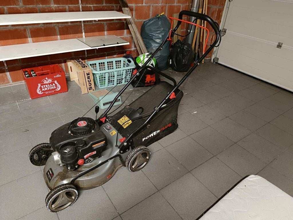 POWERPLUS GRASMAAIER 132CC - 41cm, Ophalen, Cirkelmaaier, Gebruikt, Benzine-grasmaaier