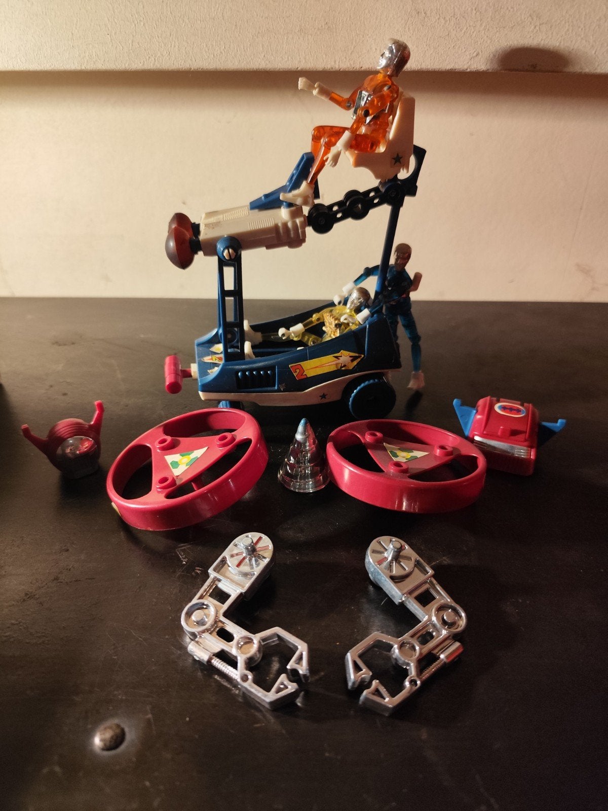 Micronautes Mego - 3 Figurines + Véhicule et Accessoires, Vélos & Vélomoteurs, Enlèvement ou Envoi