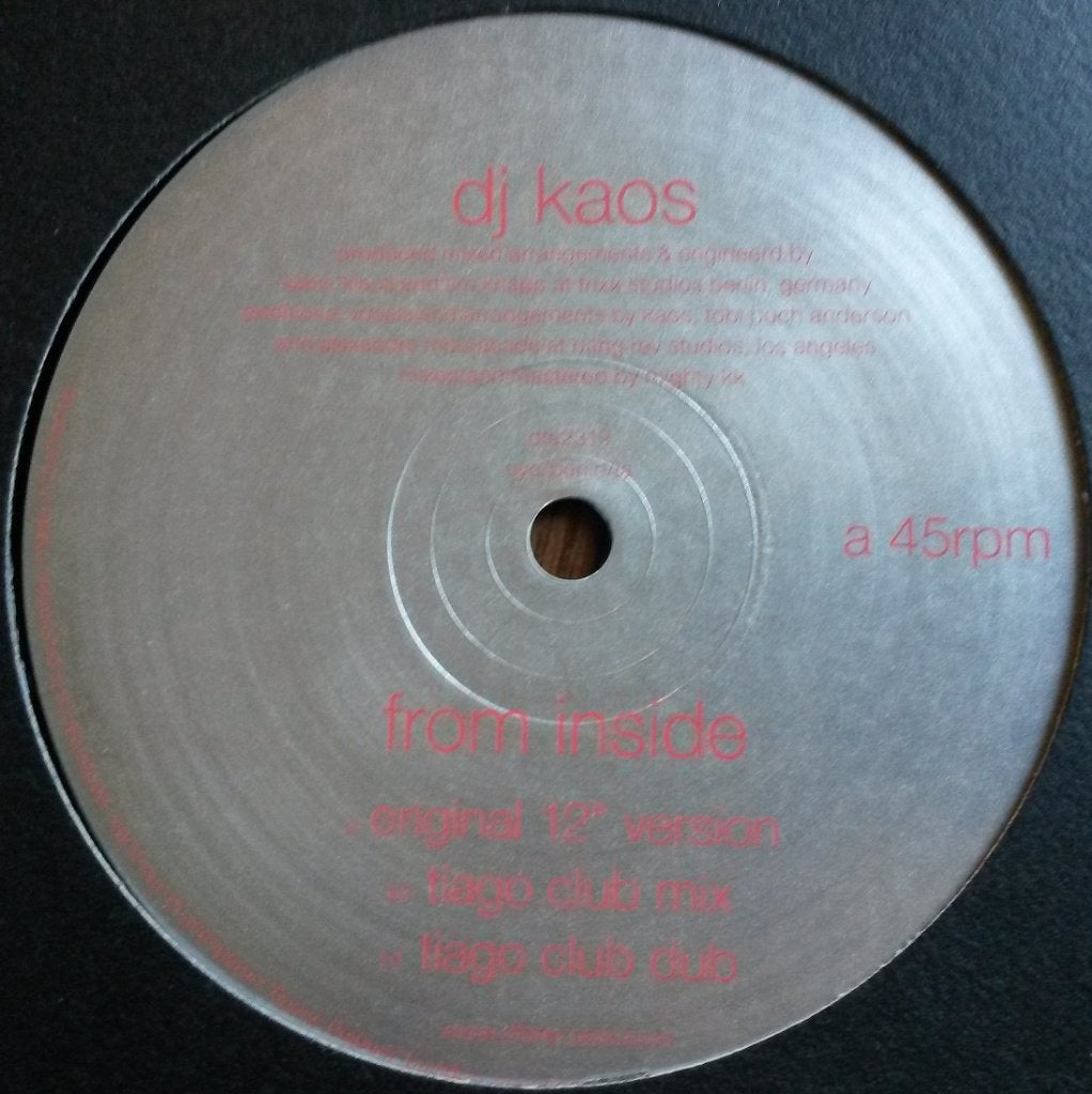Vinyles 12" New Disco Acid House : Kaos - From Inside (DFA), Cd's en Dvd's, Vinyl | Dance en House, House, Verzenden, EP, EP