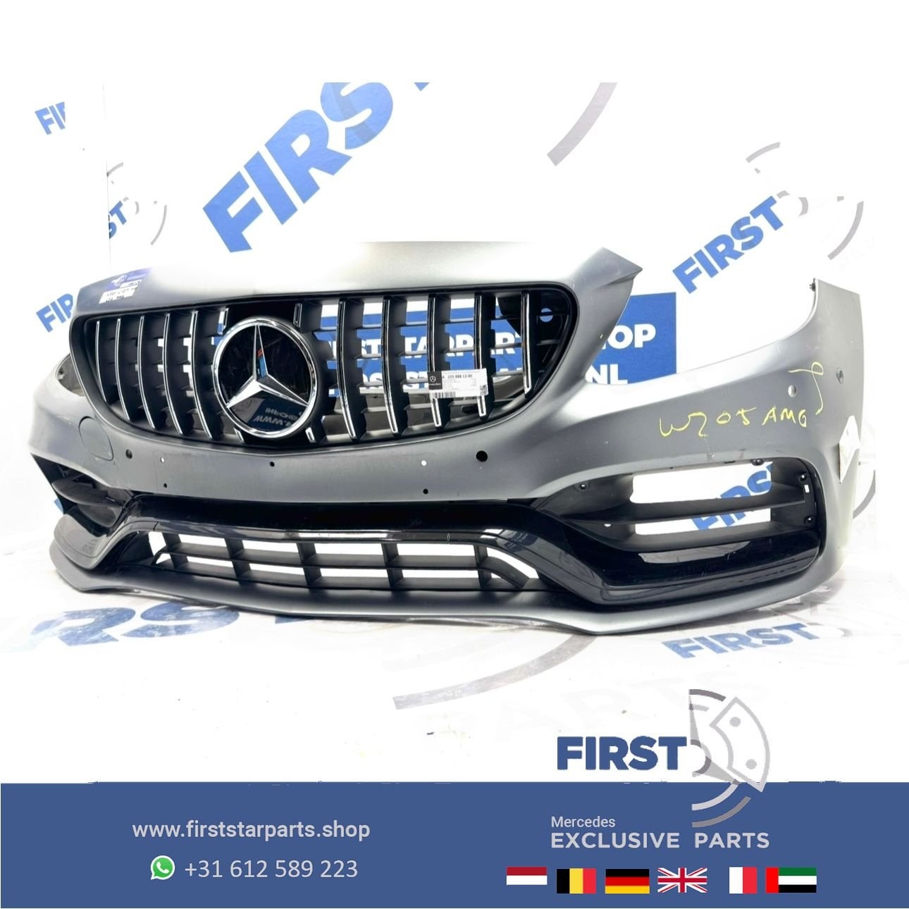 C205 C63 AMG FACELIFT BUMPER COMPLEET A2058804701 Mercedes C, Utilisé, -, Avant, -