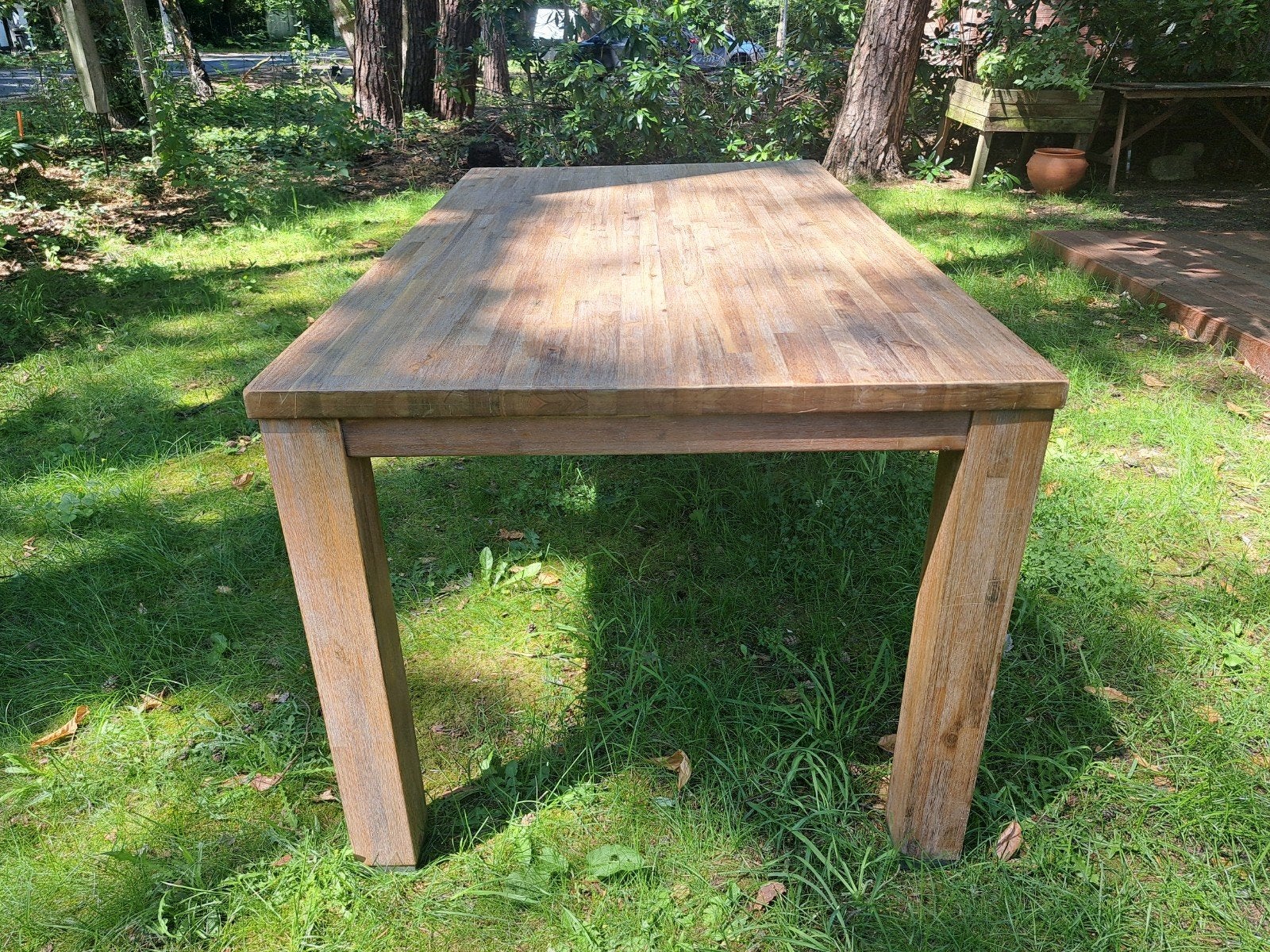 Teak tuintafel., Tuin en Terras, Ophalen