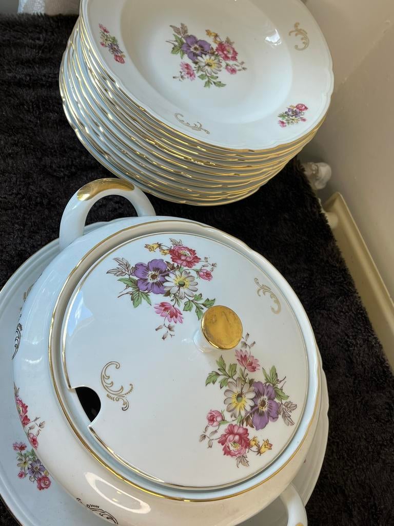 Weelderig Duits porseleinservies, Ophalen