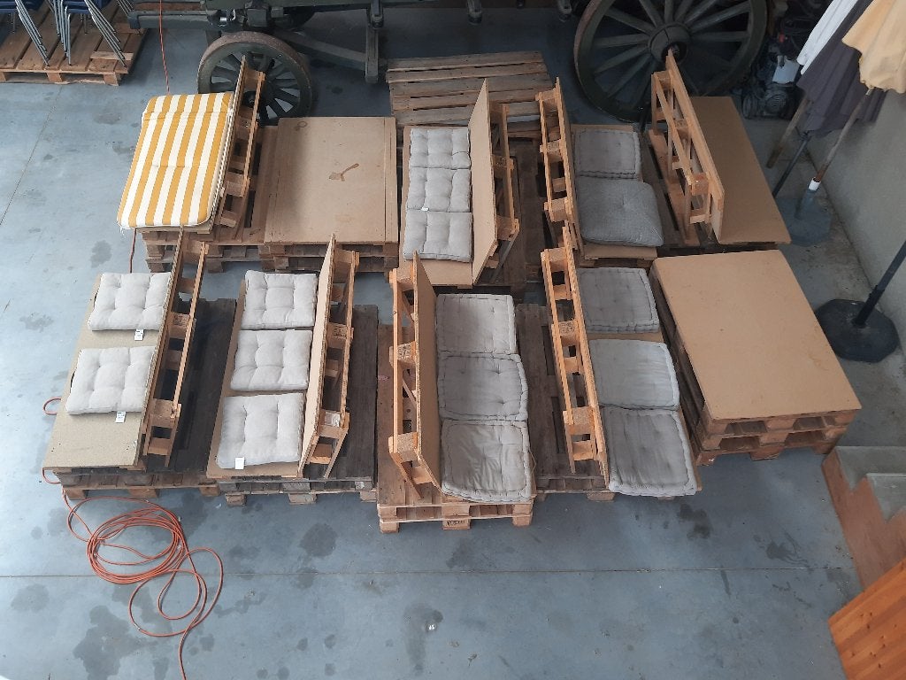 palletbanken, Tuin en Terras, Ophalen, Zo goed als nieuw, Loungeset, Hout