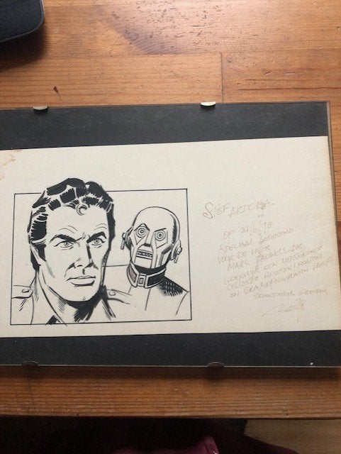 ORIGINELE tekening van STEF ARDOBA door BERT BUS 1978, Ophalen