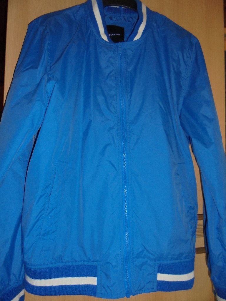 blauwe jas Medium, Ophalen of Verzenden, Zo goed als nieuw, Maat 48/50 (M), Blauw