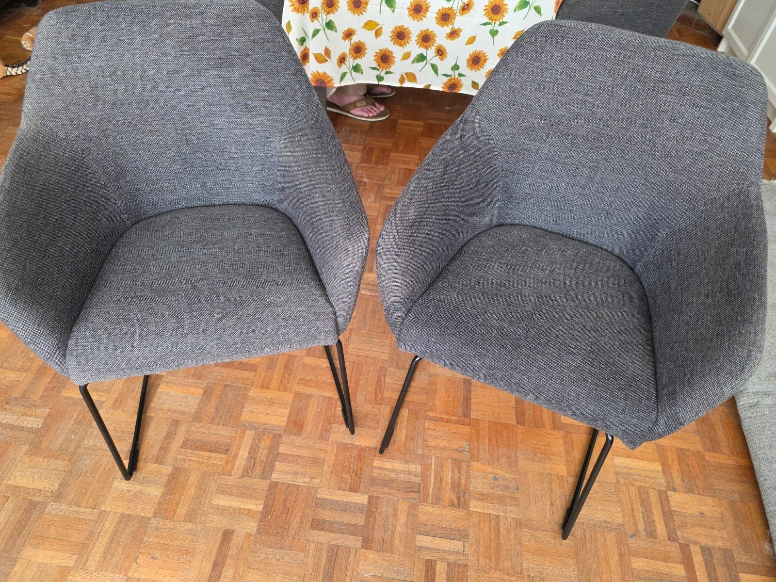 2 chaises TOSSBERG Ikea, Enlèvement, Utilisé, Gris, Deux