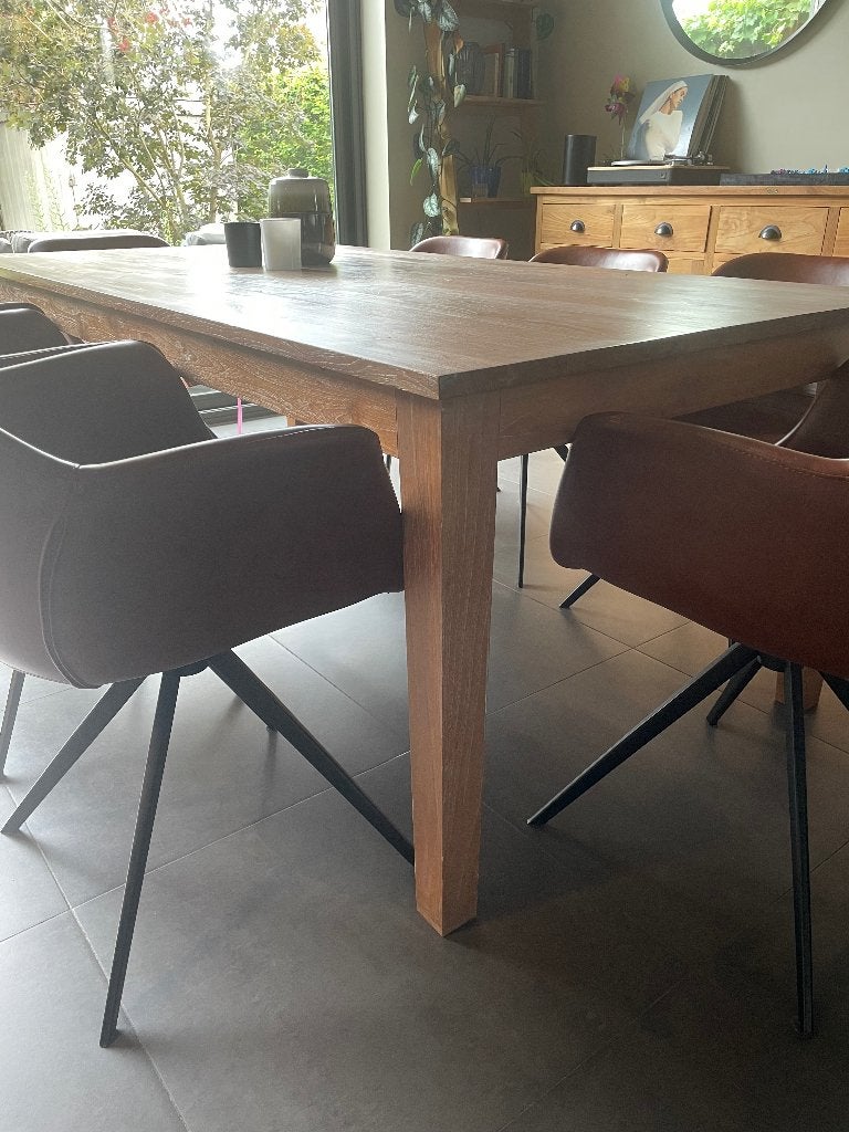 Eettafel, Huis en Inrichting, Tafels | Eettafels, Ophalen, Gebruikt, 50 tot 100 cm, Vijf personen of meer
