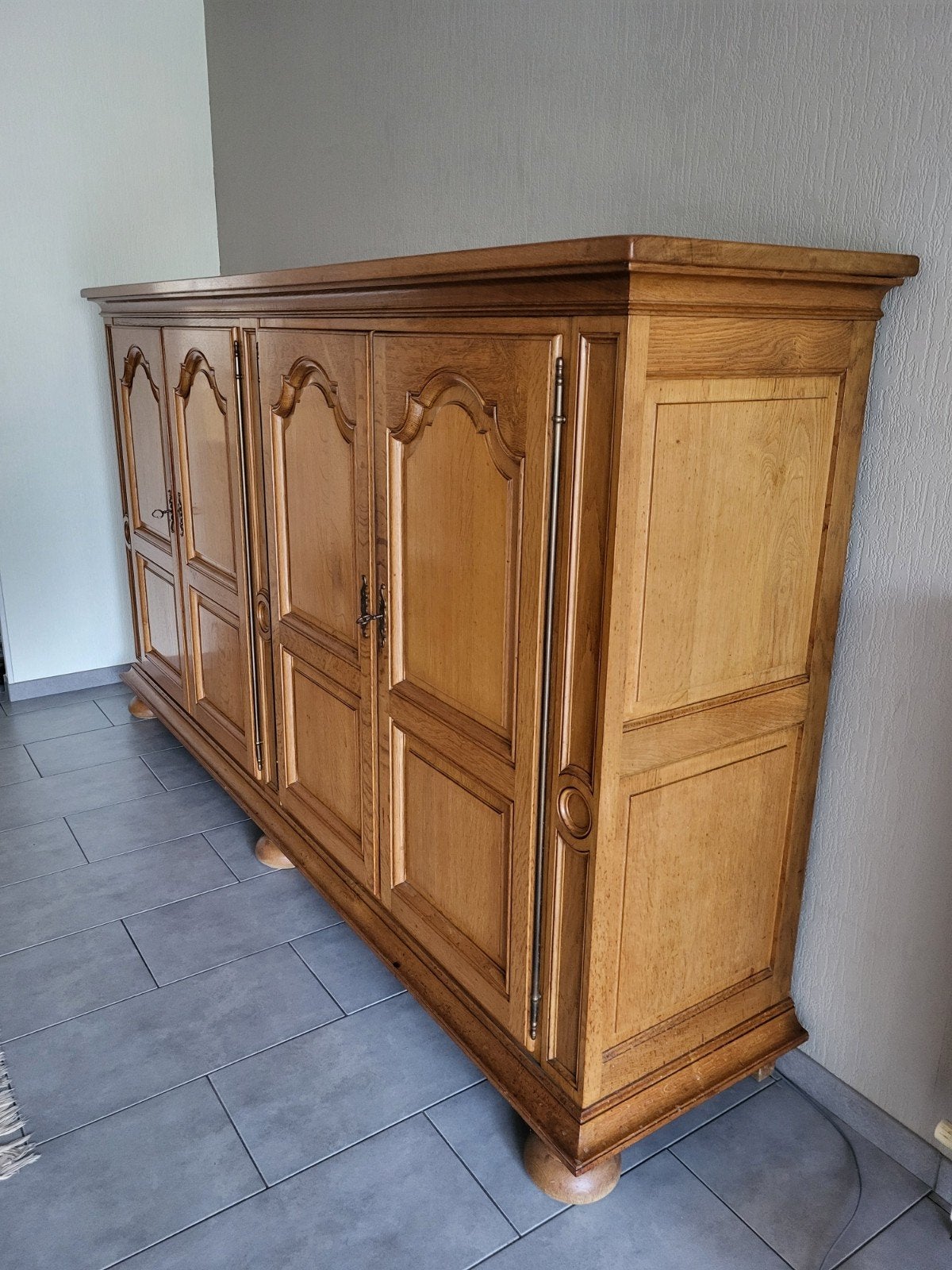 eiken lade kast, Antiek, 200 cm ou plus, Avec tablette(s), Enlèvement