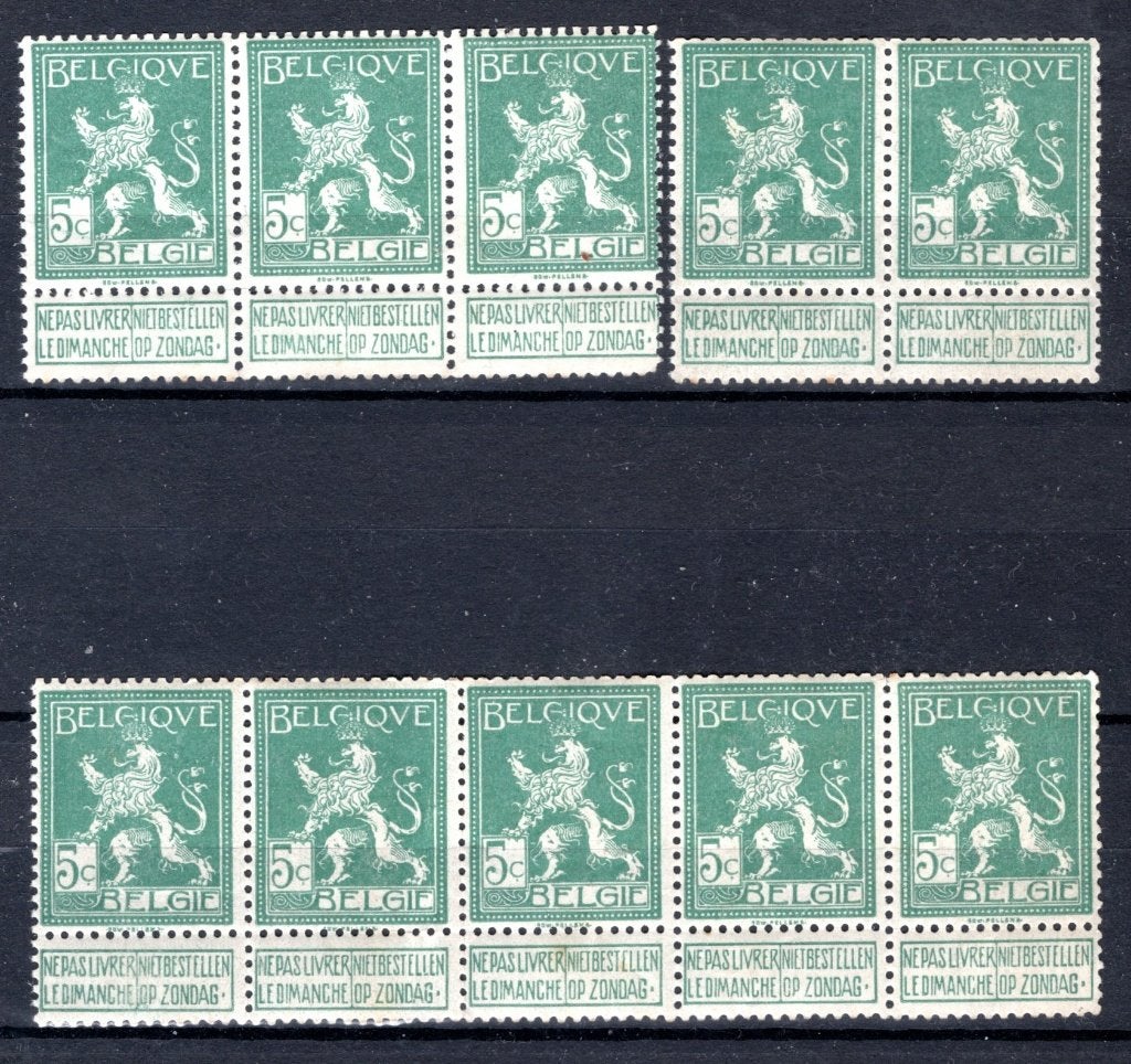 110 MNH** 1912 - Lion debout 10 pièces, Envoi, Non oblitéré, Neuf