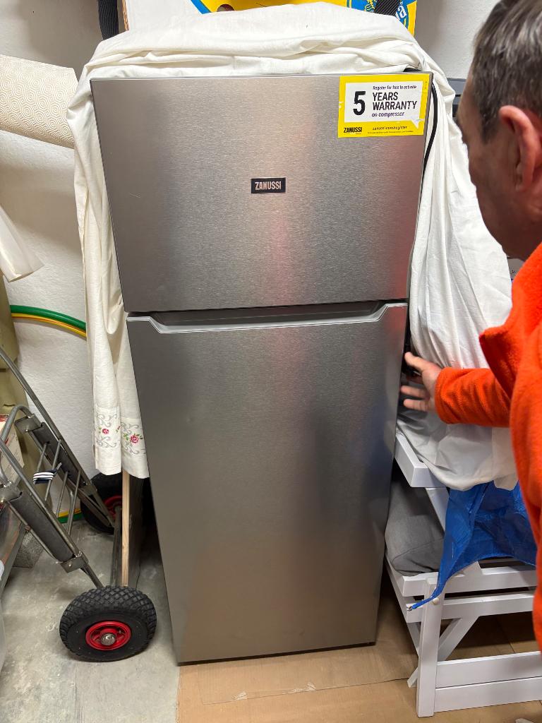 Koelkast met aparte vriezer. (Zanussi), Classe énergétique A ou plus économe, Comme neuf, 45 à 60 cm, 75 à 100 litres