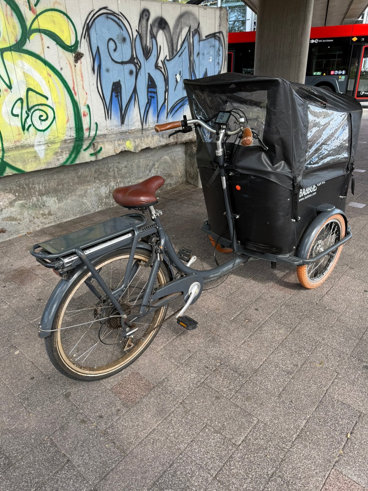Babboe curve bakfiets electrish, Fietsen en Brommers, Ophalen, Zo goed als nieuw