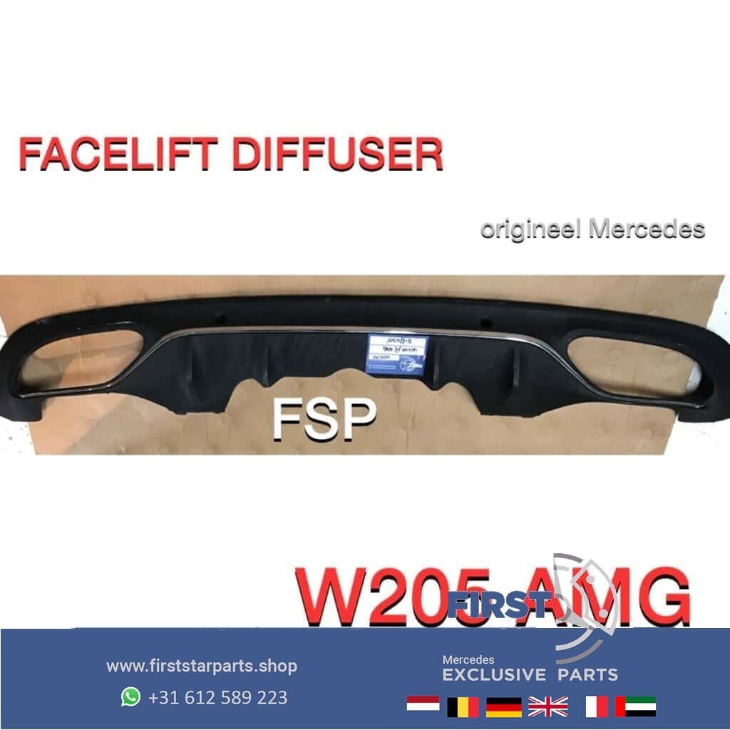 W205 FACELIFT AMG DIFFUSER Mercedes C Klasse 2018-2022 ACHTE, Autos : Pièces & Accessoires, Utilisé, -, -, Enlèvement ou Envoi