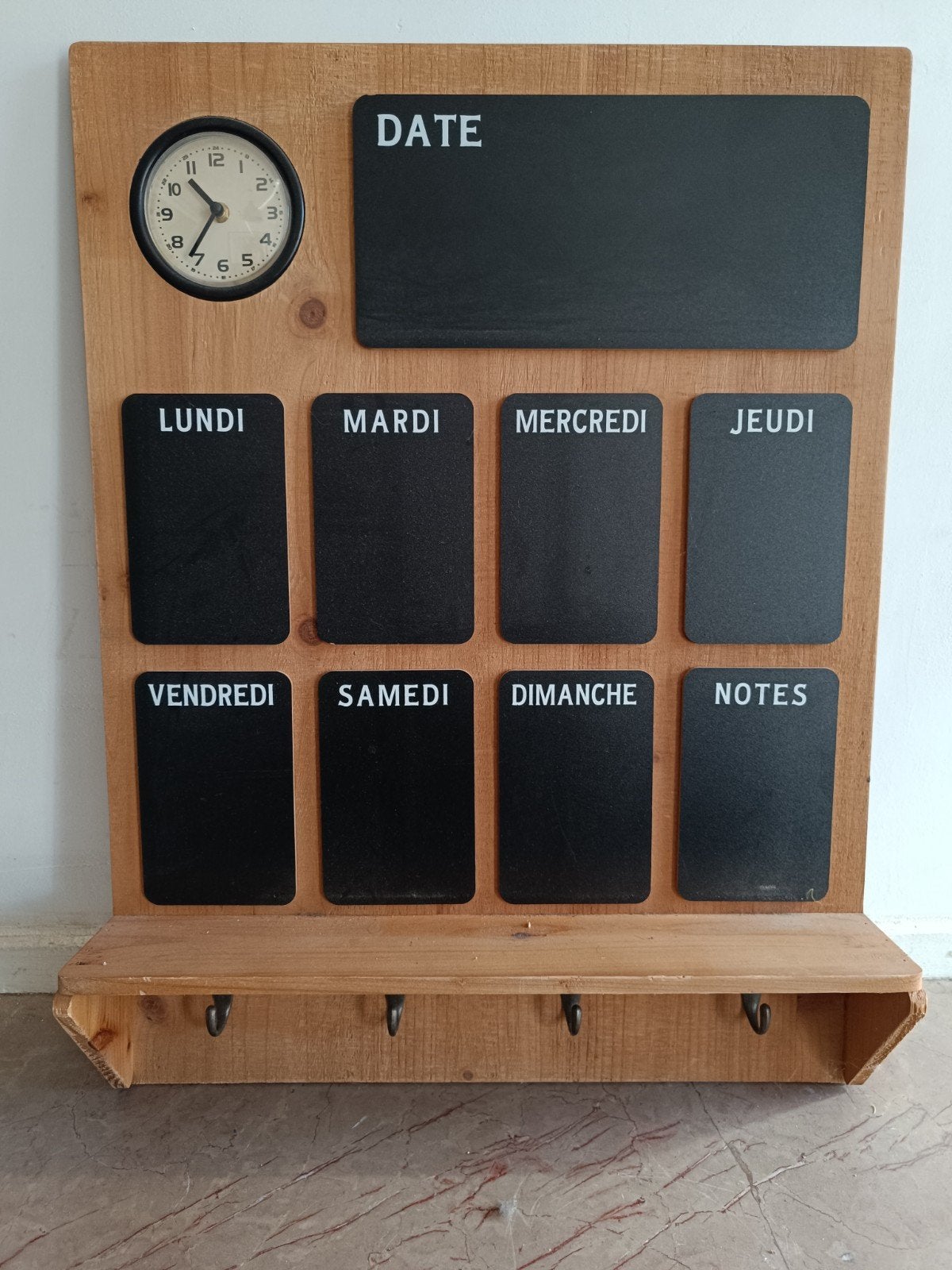 Tableau organisateur mural en bois – planning semaine ardois, Maison & Meubles, Enlèvement