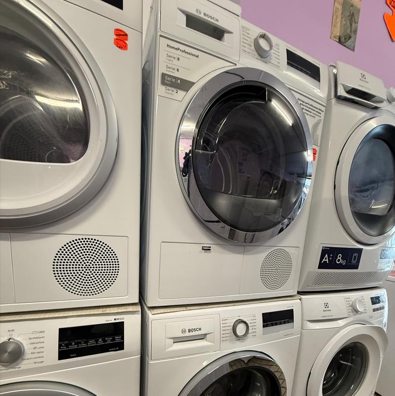 1an garantie BOSCH -Lave linge et Sèche linge pompe chaleur, Enlèvement, Comme neuf, Séchoir à linge