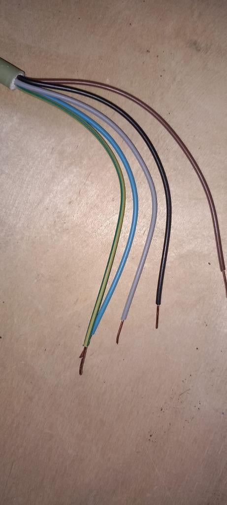 Câble 5x1,5 mm 40 mètres, Comme neuf, Câble ou Fil électrique