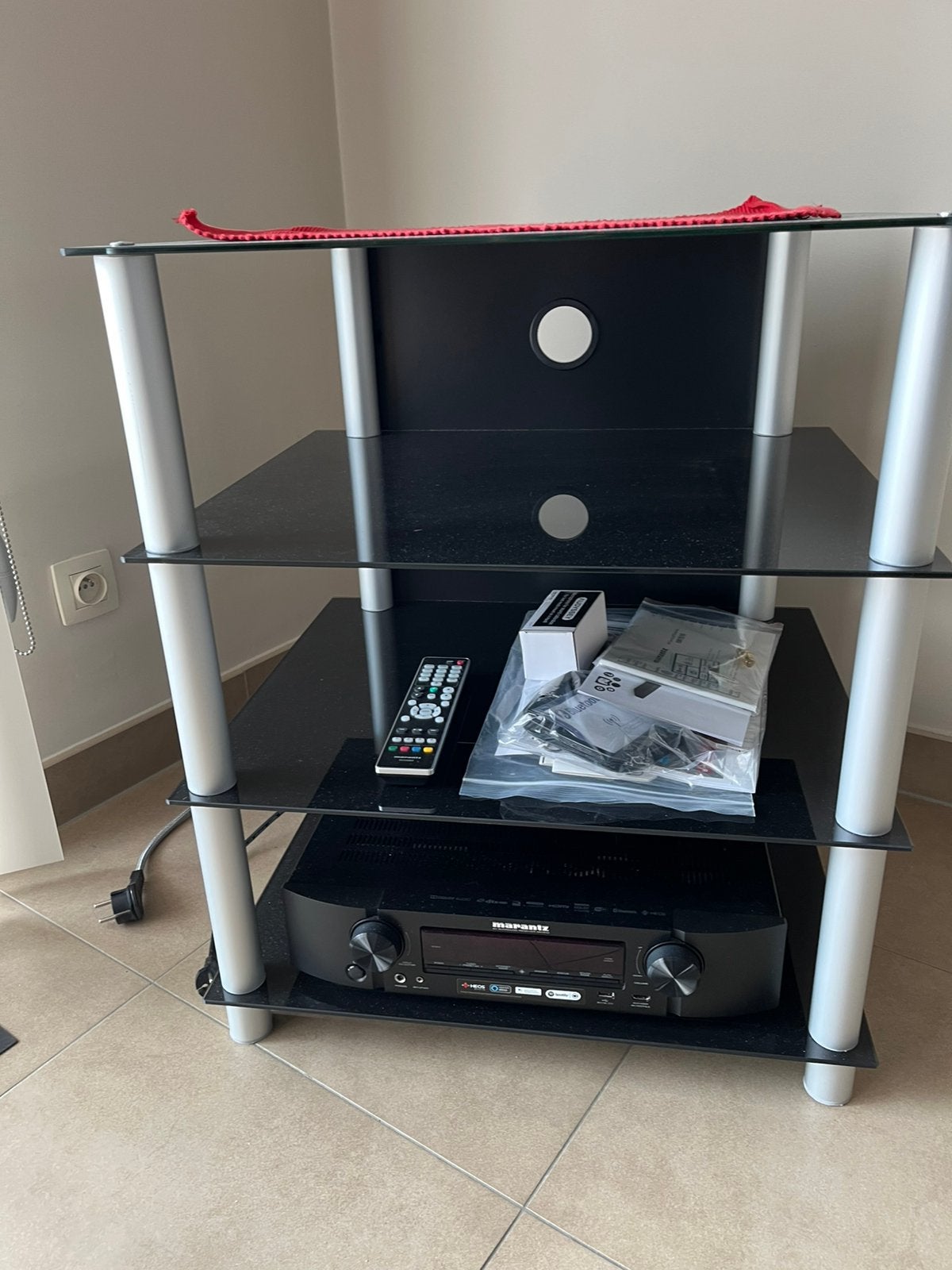 Stereo / hifi rack, Huis en Inrichting, Ophalen, Zo goed als nieuw, Glas