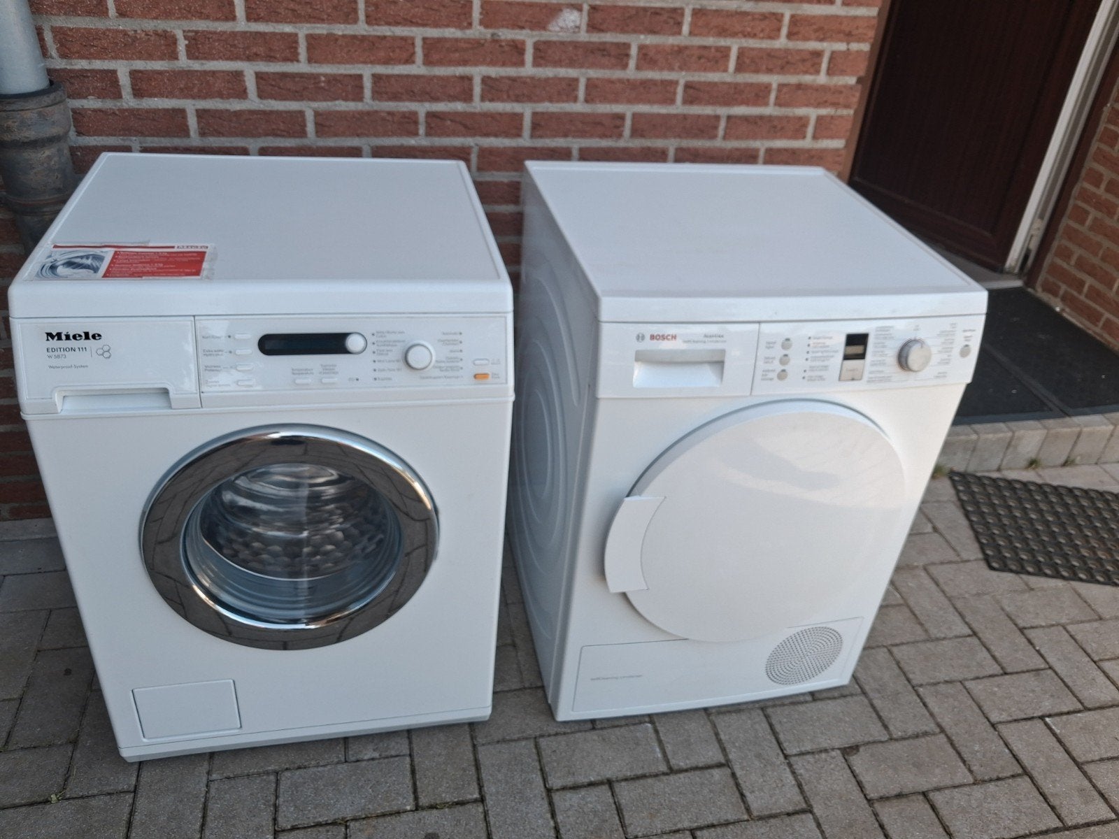 Set Wasmachine miele droogkast bosch a+++ 9kg 295euro !!, Elektronische apparatuur, Ophalen of Verzenden, Kort programma