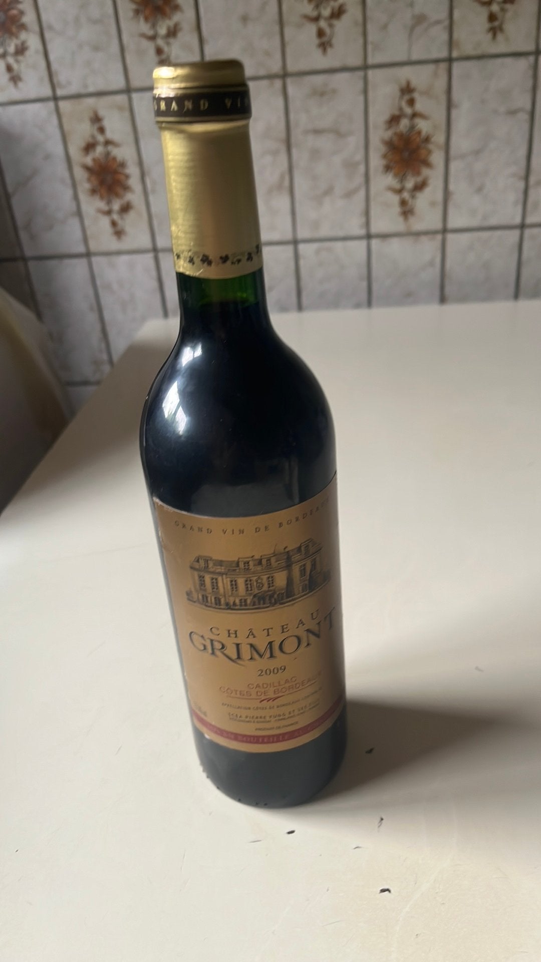 Chateau Grimont 2009,Cadilac, Collections, Enlèvement, Comme neuf, Vin rouge