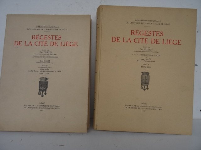 2 anciens livres de 1103 à 1407 : Regestes de la Cité de Liè, Enlèvement ou Envoi