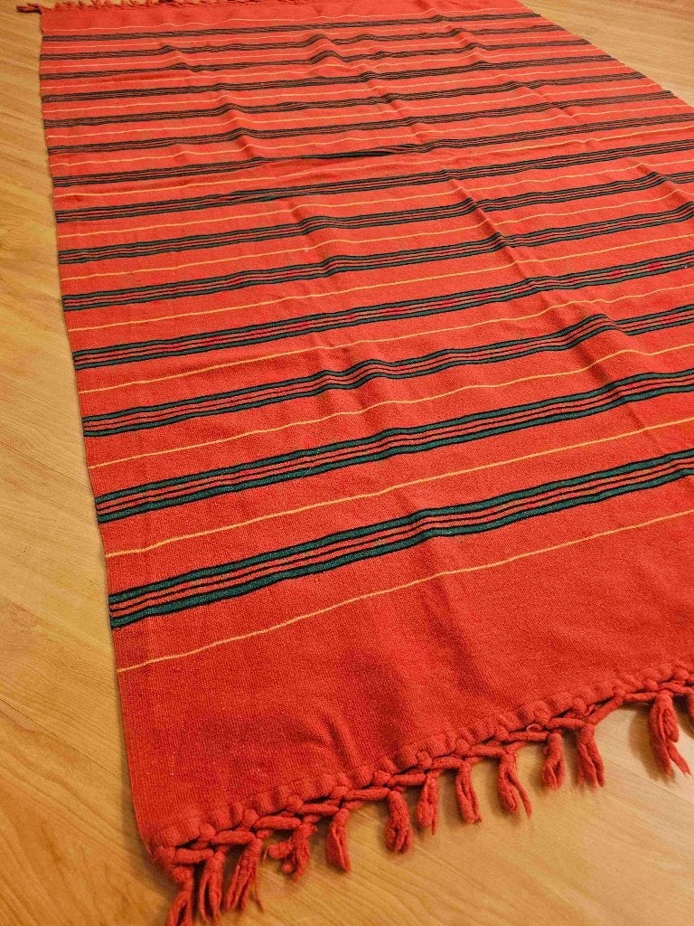 Groot gestreept kelim kleed 185/128 cm, Huis en Inrichting, Ophalen of Verzenden, Gebruikt, Meerkleurig, Vintage