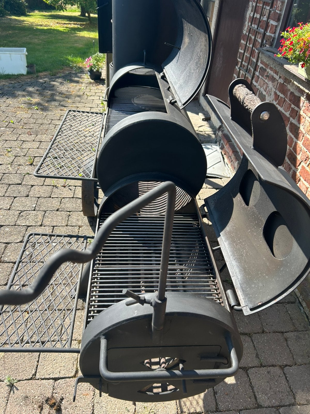 Authentieke Oklahoma Special Chuckwagon 16" rookbarbecue, Ophalen, Gebruikt