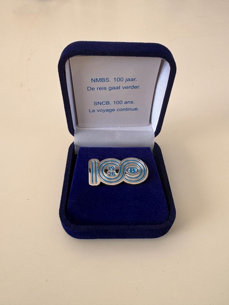 NMBS / SNCB 100 jaar herdenkingspin, Ophalen of Verzenden