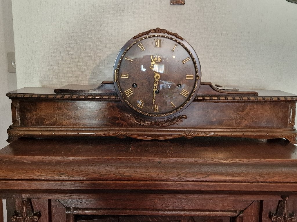 Antieke / Vintage Houten Schouwklok, Antiek en Kunst, Ophalen