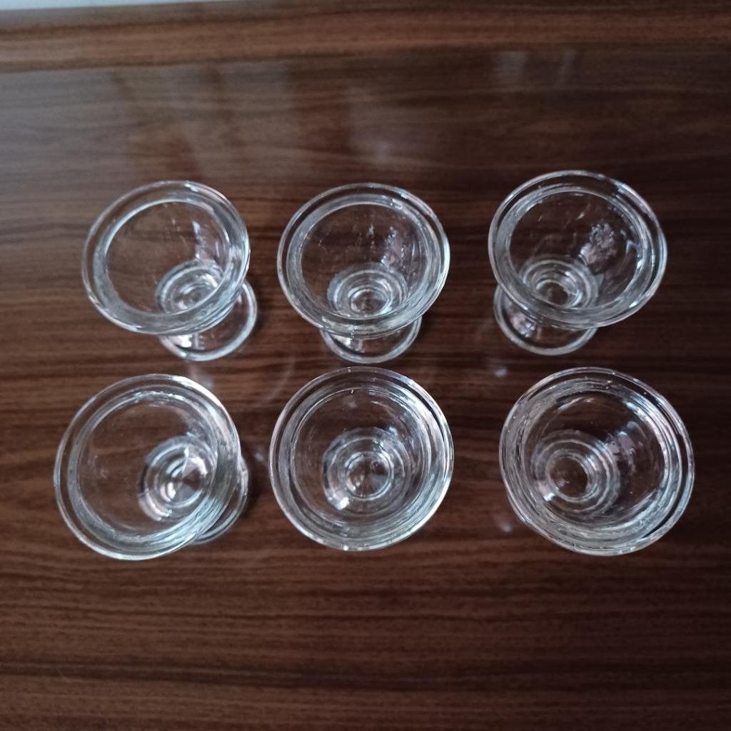 6 Glazen eierdopjes, Ophalen, Overige merken, Overige typen, Nieuw