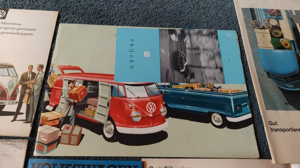 BROCHURES VW TRANSPORTER T1, T2, SAMBABUS, Livres, Enlèvement ou Envoi, Utilisé, Volkswagen