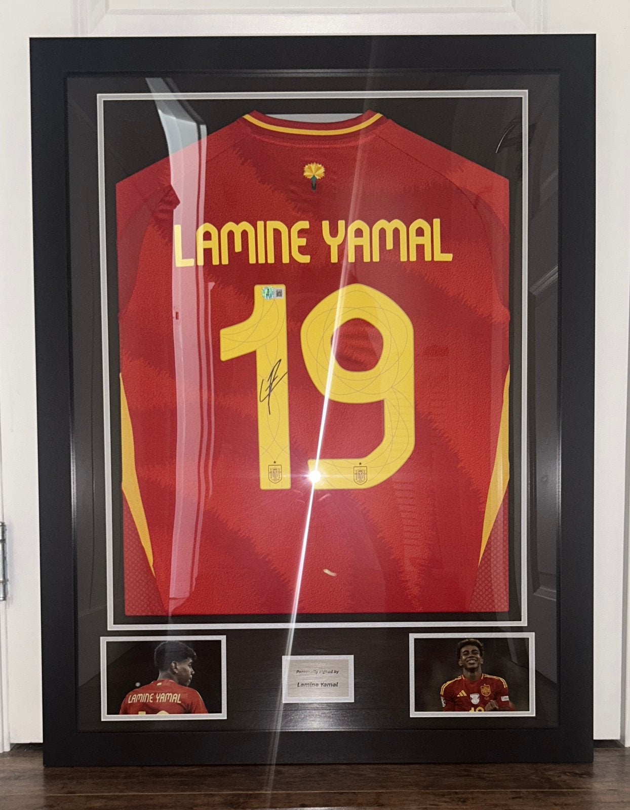 Gesigneerd shirt Spanje Lamine Yamal Beckett, Collections, Articles de Sport & Football, Enlèvement ou Envoi, Comme neuf, Maillot