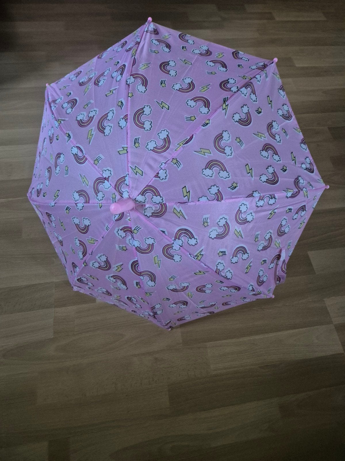 3 kinderparaplu's, roze met regenbogen, Kinderen en Baby's, Ophalen