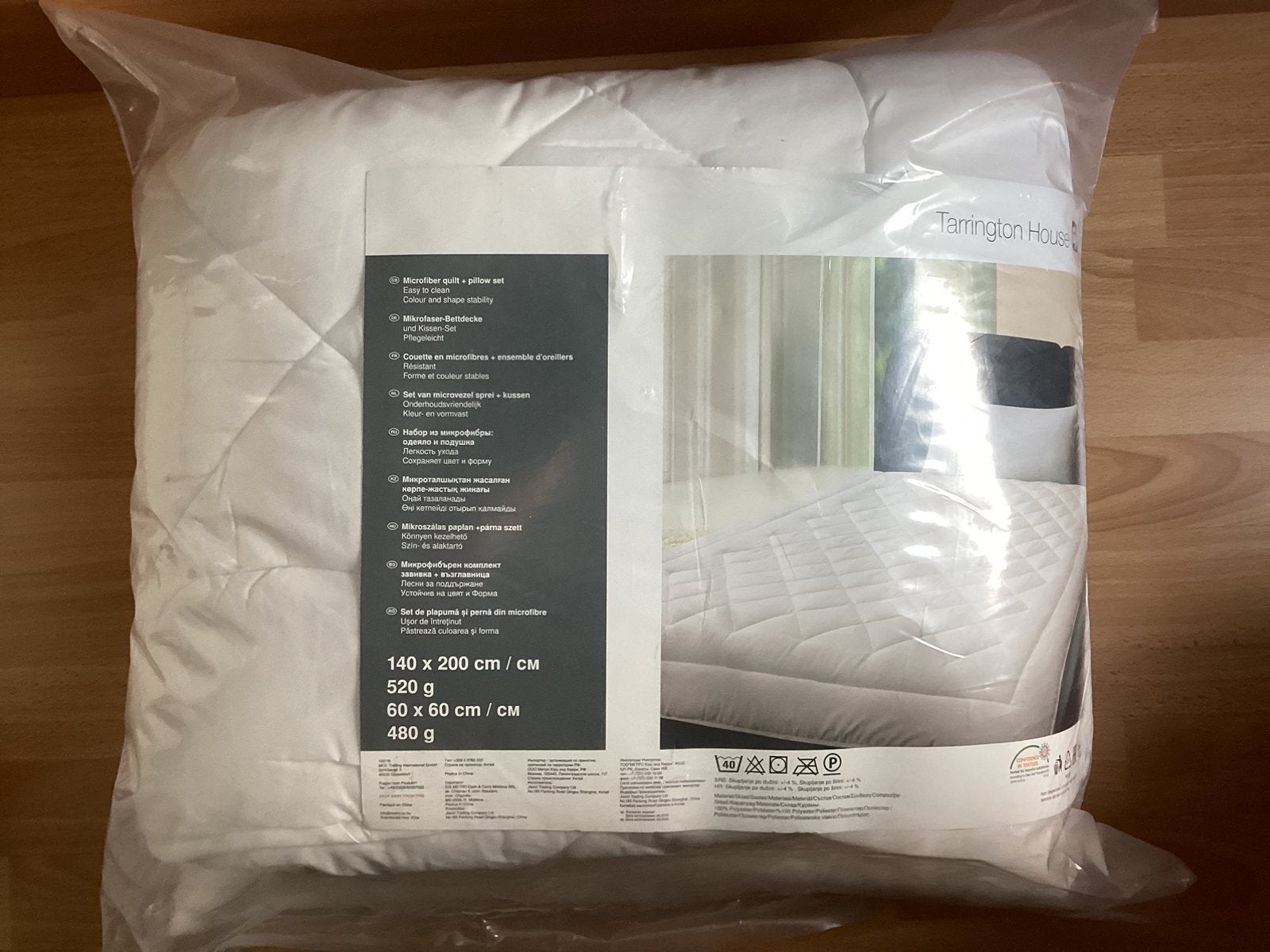 Set van microvezel sprei en kussen - Nieuw, Neuf, Enlèvement ou Envoi, Une personne, Couverture ou Couette