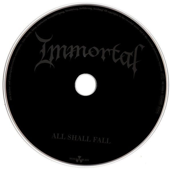 CD immortal,All shall fall.Black metal., Ophalen of Verzenden, Black metal