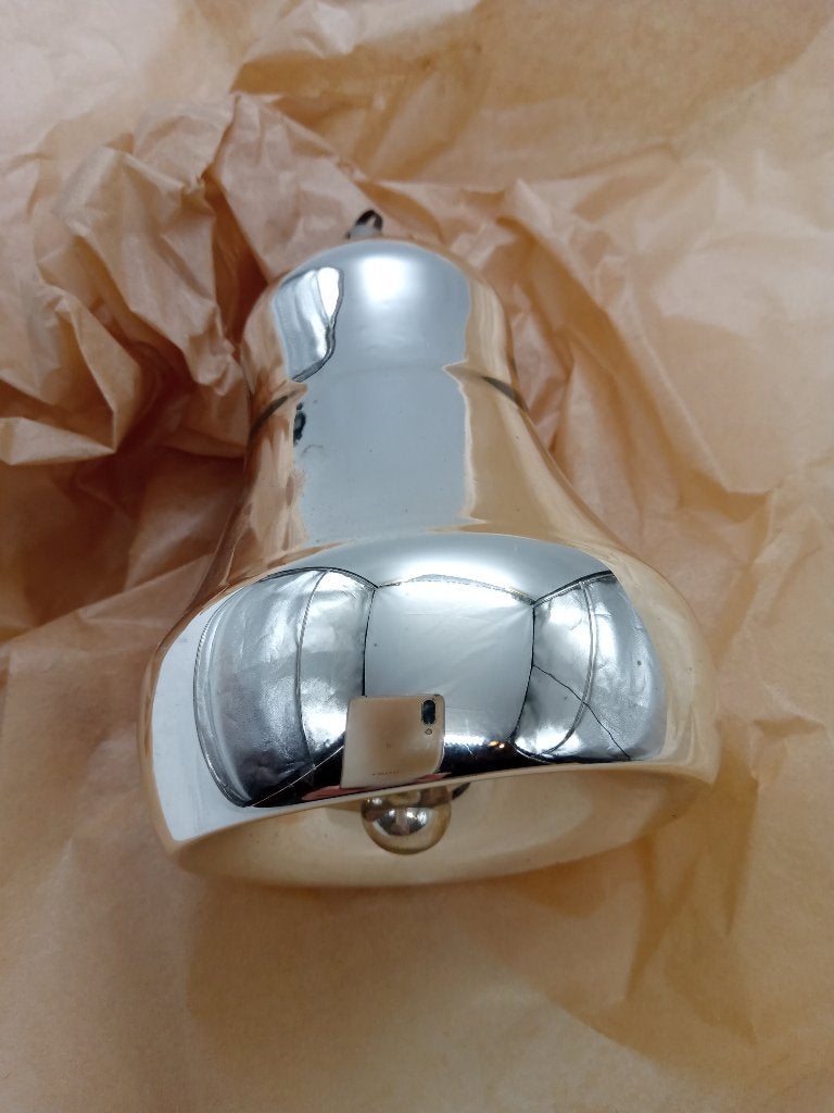 Mooie grote vintage zilveren klok (bel), Ophalen of Verzenden