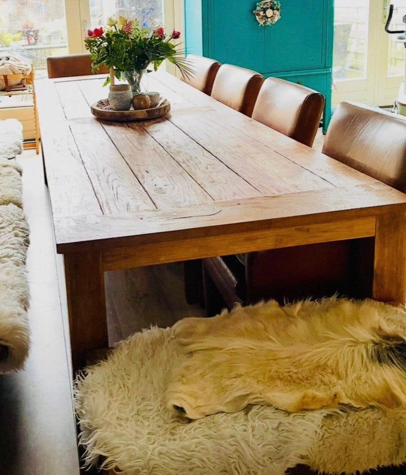 Robuuste eettafel 300x100x80, Huis en Inrichting, Ophalen, Zo goed als nieuw
