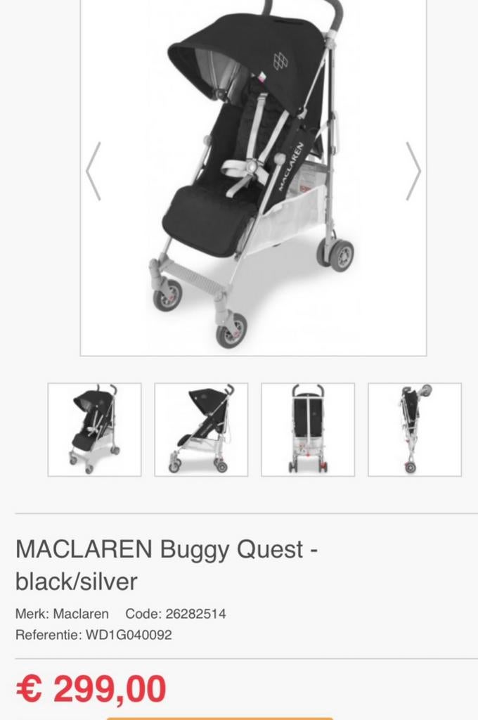 Buggy Maclaren, Enlèvement, Utilisé, Maclaren