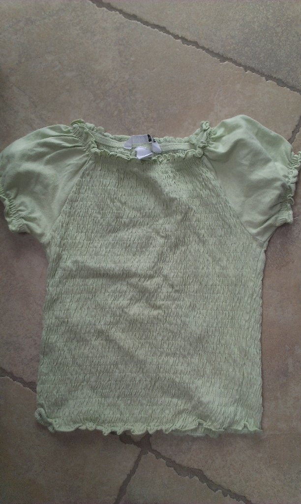 1 euro koopjes: mint groen bloesje mt 122, Enfants & Bébés, Vêtements enfant | Taille 122, Enlèvement ou Envoi, Chemise ou À manches longues