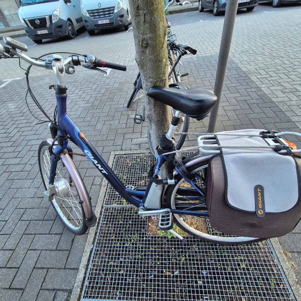 Giant twist double batterij elektrische fiets, Fietsen en Brommers, Elektrische fietsen, Ophalen, Zo goed als nieuw, 30 tot 50 km per accu
