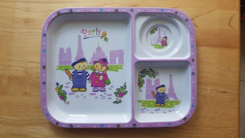 Assiette à compartiment pour enfant, Enlèvement, Comme neuf, Plastique, Assiettes(s)