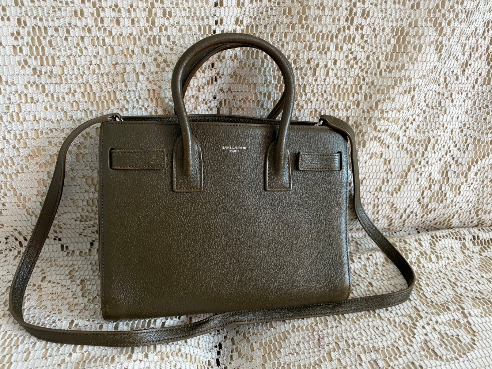 Yves Saint Laurent tasmodel Day Bag, Handtassen en Accessoires, Ophalen of Verzenden, Zo goed als nieuw, Groen