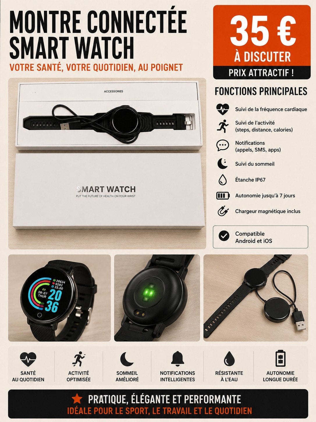 montre connectée, Enlèvement