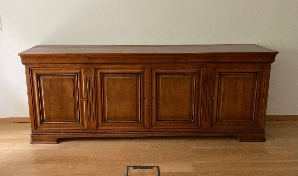 Massief houten dressoir, Met lade(s), Ophalen of Verzenden, Zo goed als nieuw, 200 cm of meer